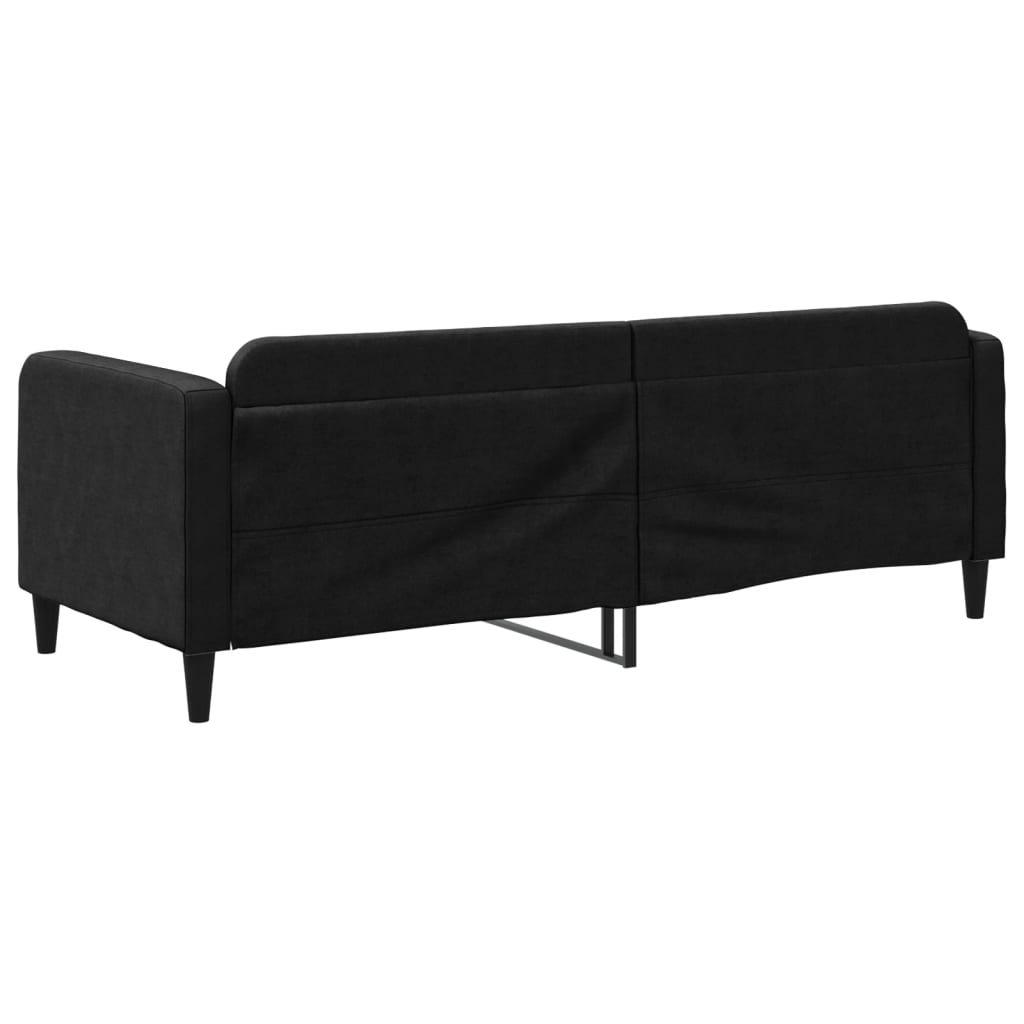 vidaXL Sofa z funkcją spania, czarna, 80x200 cm, obita tkaniną