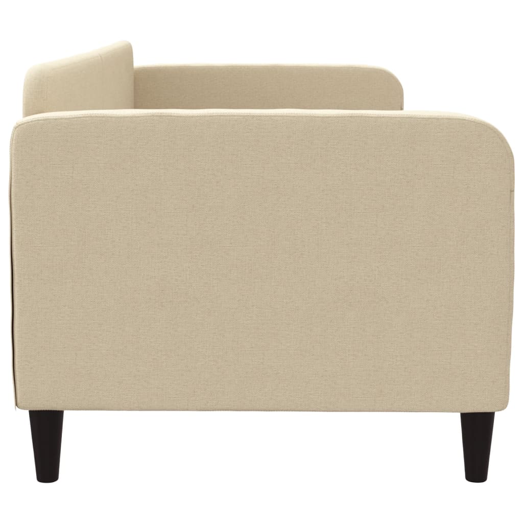 vidaXL Sofa z funkcją spania, kremowa, 80x200 cm, obita tkaniną