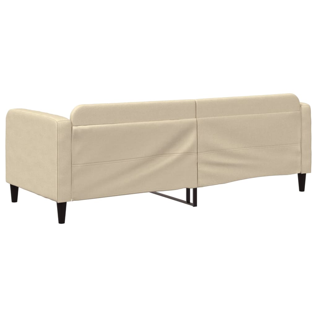 vidaXL Sofa z funkcją spania, kremowa, 80x200 cm, obita tkaniną