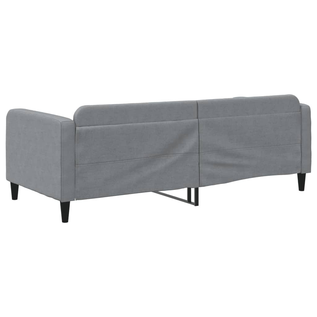 vidaXL Sofa z funkcją spania, jasnoszara, 90x200 cm, obita tkaniną