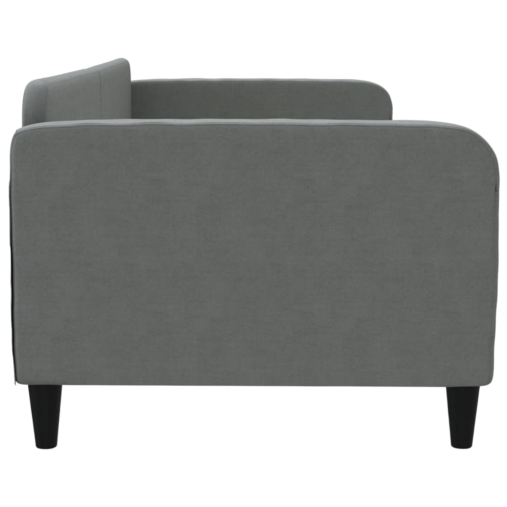 vidaXL Sofa z funkcją spania, ciemnoszara, 90x200 cm, obita tkaniną