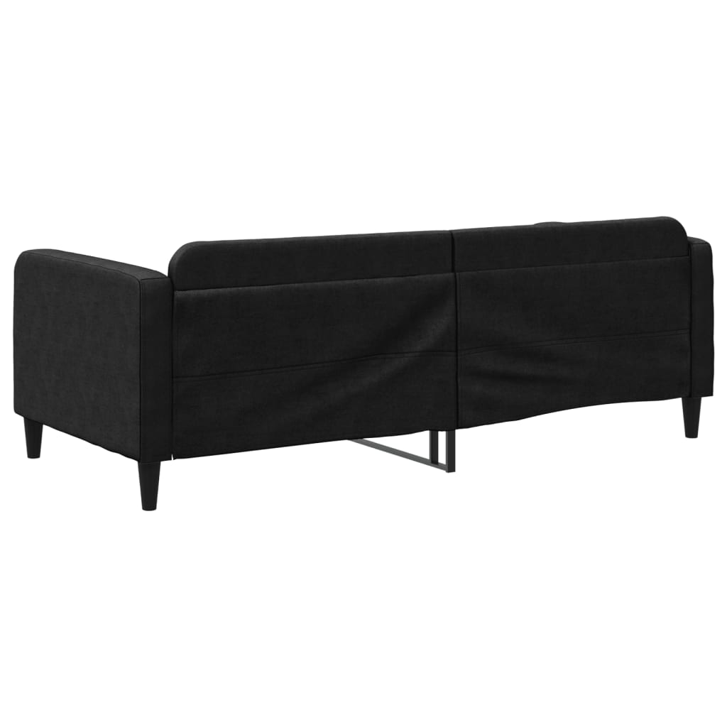 vidaXL Sofa z funkcją spania, czarna, 90x200 cm, obita tkaniną