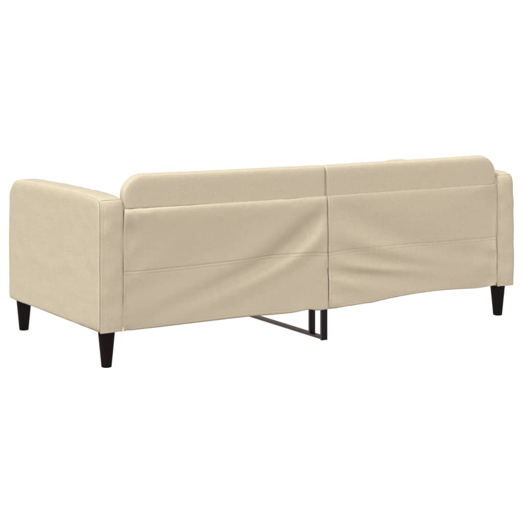 vidaXL Sofa z funkcją spania, kremowe, 90x200 cm, obita tkaniną