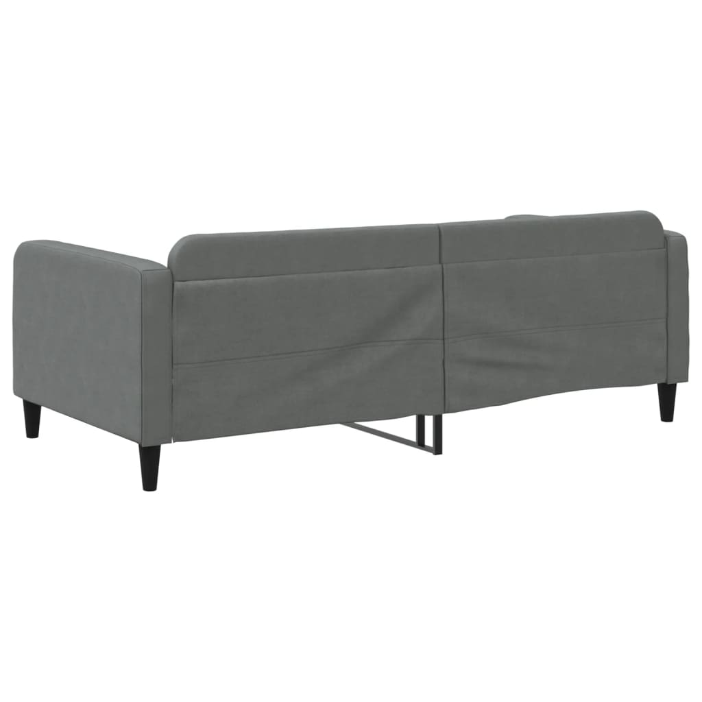 vidaXL Sofa z funkcją spania, ciemnoszara, 100x200 cm, obita tkaniną