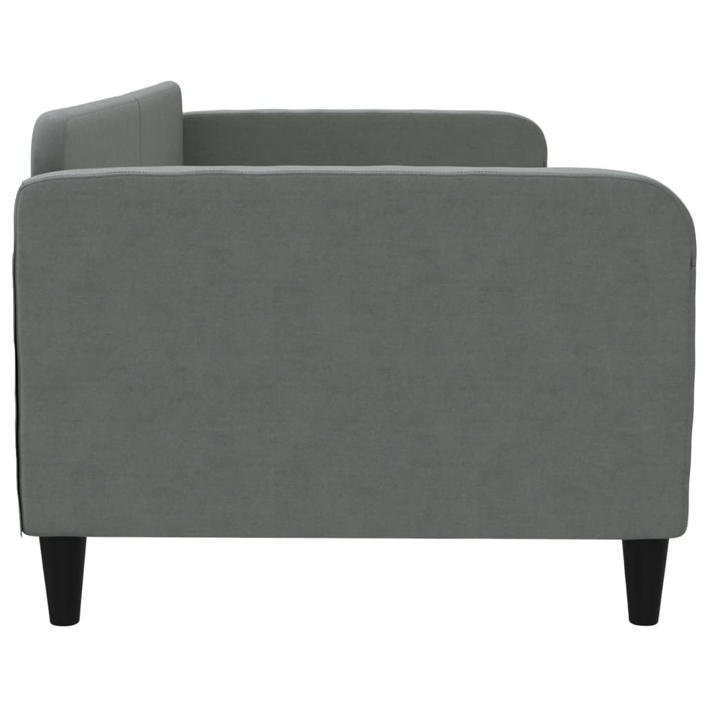 vidaXL Sofa z funkcją spania, ciemnoszara, 90x190 cm, obita tkaniną