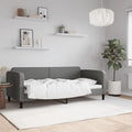 vidaXL Sofa z funkcją spania, ciemnoszara, 90x190 cm, obita tkaniną