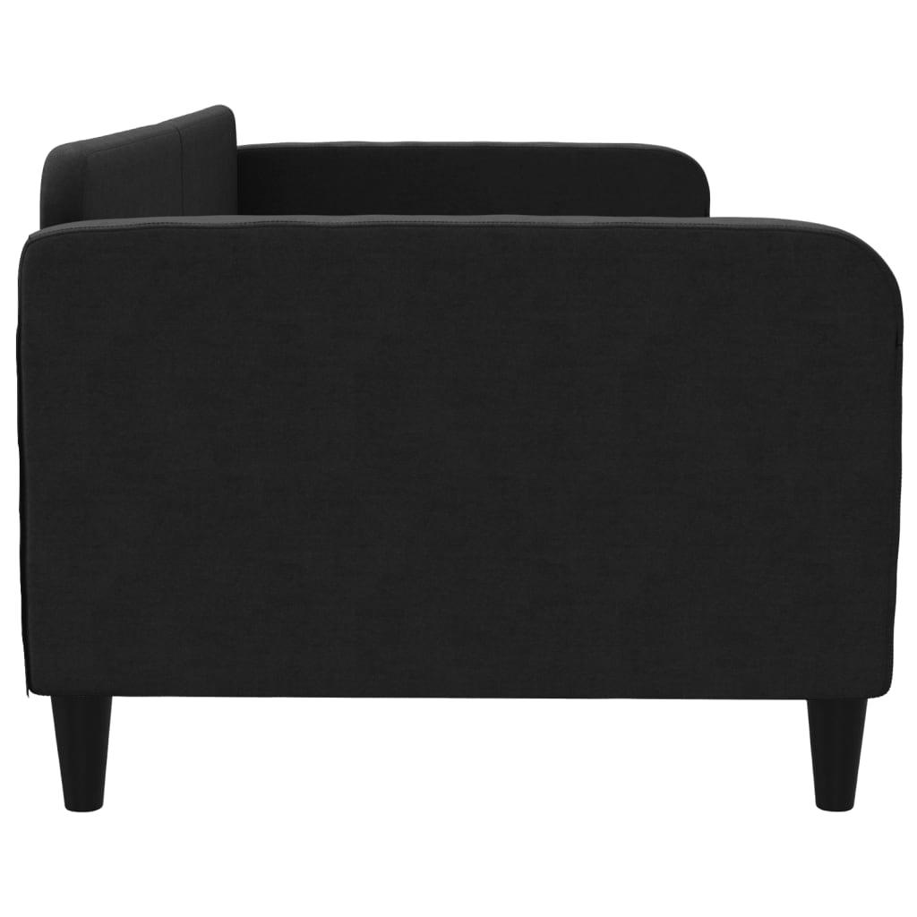 vidaXL Sofa z funkcją spania, czarna, 90x190 cm, obita tkaniną