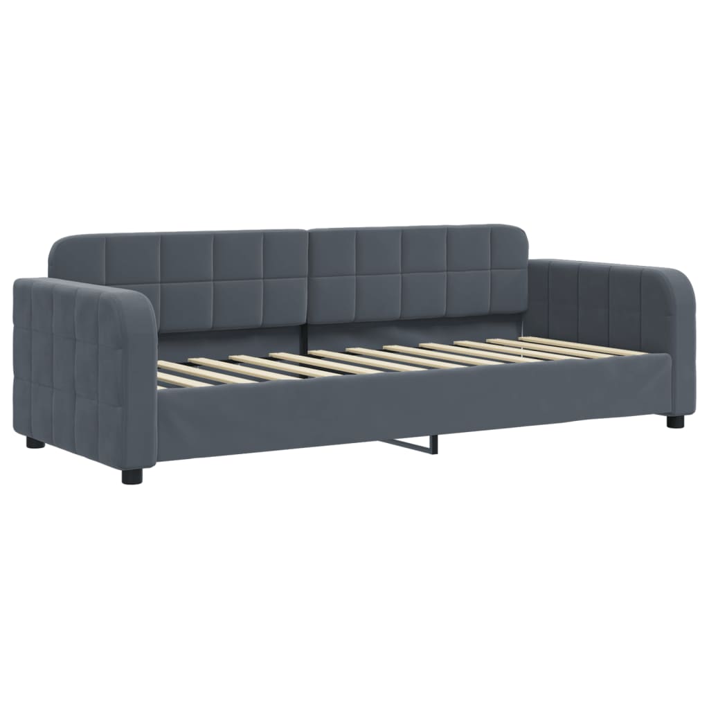 vidaXL Sofa z funkcją spania, ciemnoszara, 80x200 cm, aksamitna