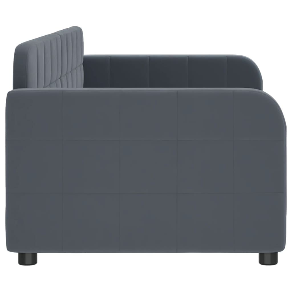 vidaXL Sofa z funkcją spania, ciemnoszara, 80x200 cm, aksamitna