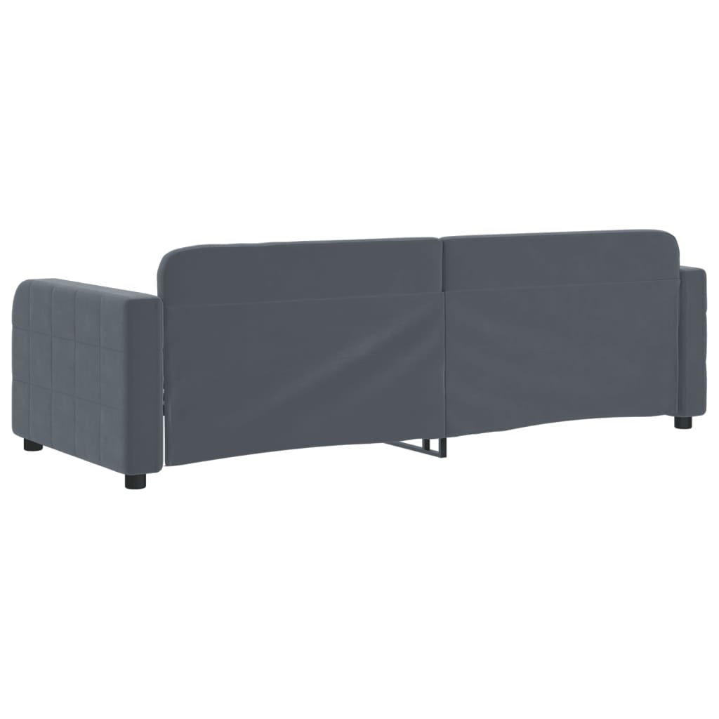 vidaXL Sofa z funkcją spania, ciemnoszara, 80x200 cm, aksamitna
