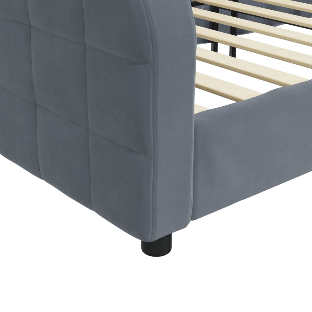 vidaXL Sofa z funkcją spania, ciemnoszara, 80x200 cm, aksamitna