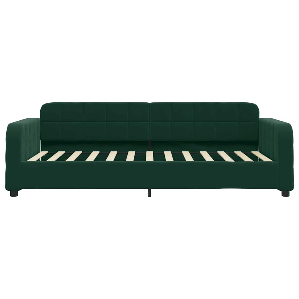 vidaXL Sofa z funkcją spania, ciemnozielona, 80x200 cm, aksamitna