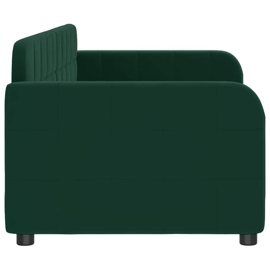 vidaXL Sofa z funkcją spania, ciemnozielona, 80x200 cm, aksamitna