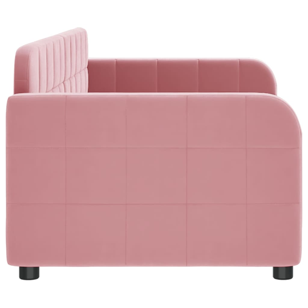 vidaXL Sofa z funkcją spania, różowa, 80x200 cm, obita aksamitem