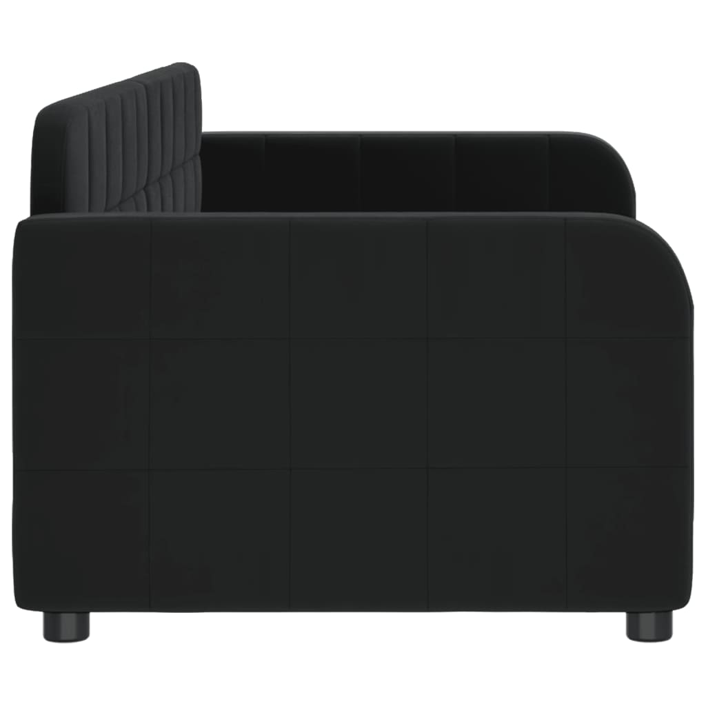 vidaXL Sofa z funkcją spania, czarna, 80x200 cm, obita aksamitem