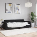 vidaXL Sofa z funkcją spania, czarna, 80x200 cm, obita aksamitem