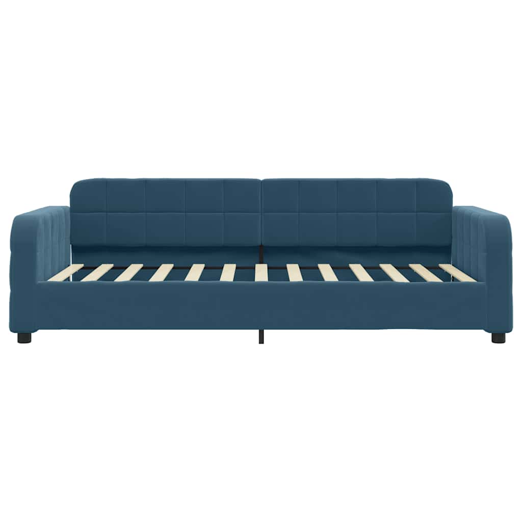 vidaXL Sofa z funkcją spania, niebieska, 100x200 cm, obita aksamitem