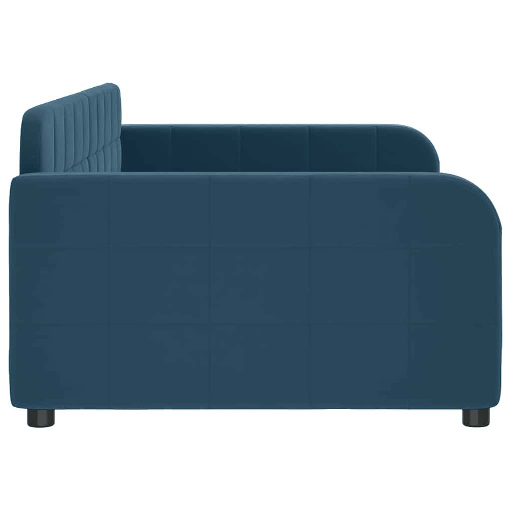 vidaXL Sofa z funkcją spania, niebieska, 100x200 cm, obita aksamitem