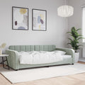 vidaXL Sofa z funkcją spania, jasnoszara, 100x200 cm, obita aksamitem