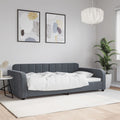 vidaXL Sofa z funkcją spania, ciemnoszara, 100x200 cm, aksamit