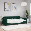 vidaXL Sofa z funkcją spania, ciemnozielona, 100x200 cm, aksamitna