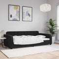 vidaXL Sofa z funkcją spania, czarna, 100x200 cm, obita aksamitem