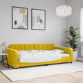 vidaXL Sofa z funkcją spania, żółta, 100x200 cm, obita aksamitem