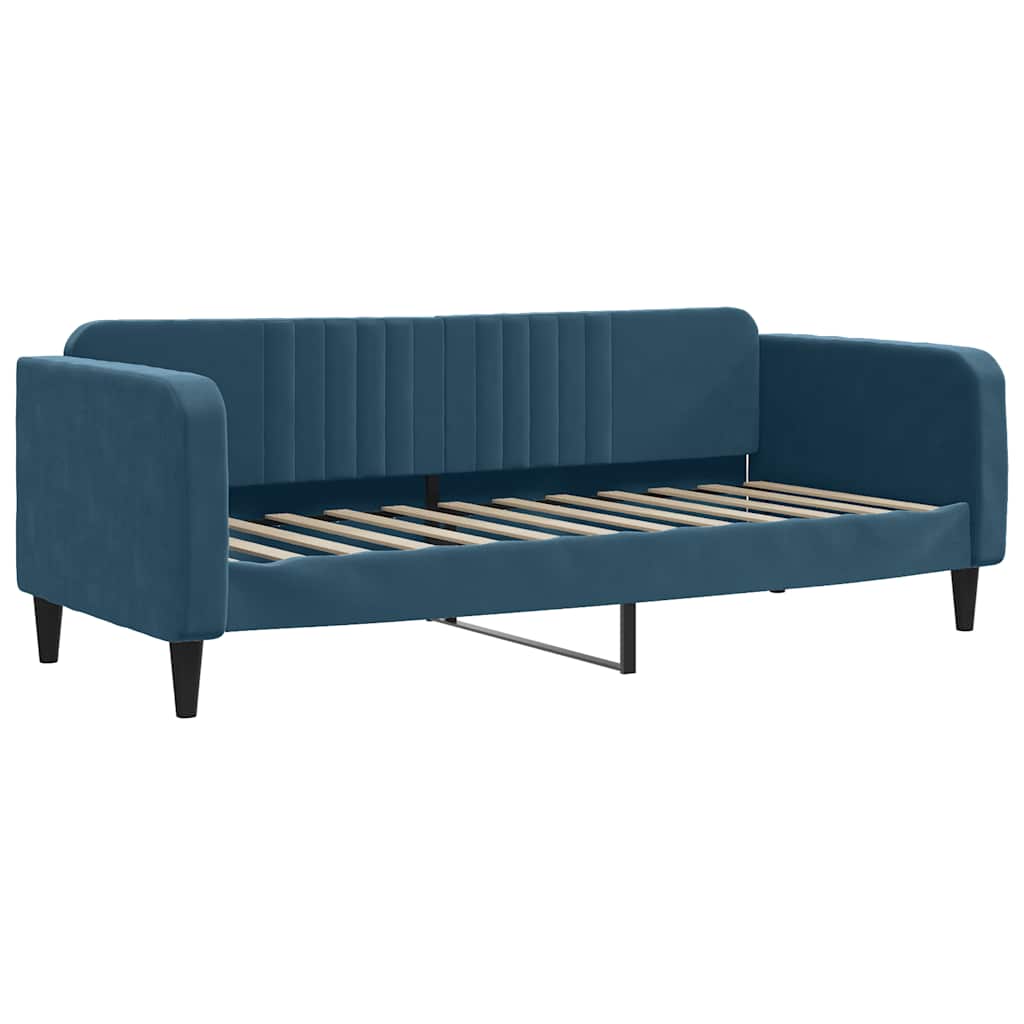 vidaXL Sofa z funkcją spania, niebieska, 80x200 cm, obita aksamitem