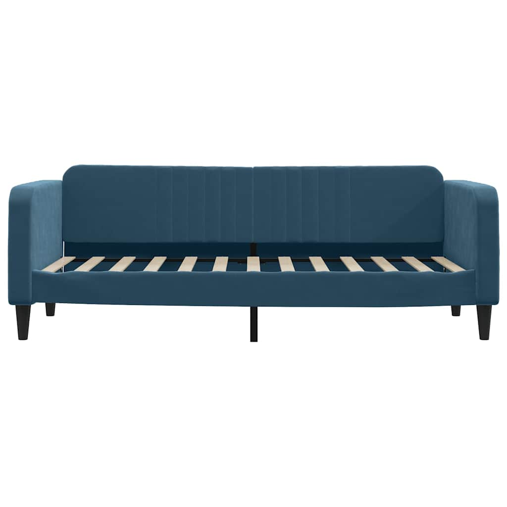 vidaXL Sofa z funkcją spania, niebieska, 80x200 cm, obita aksamitem