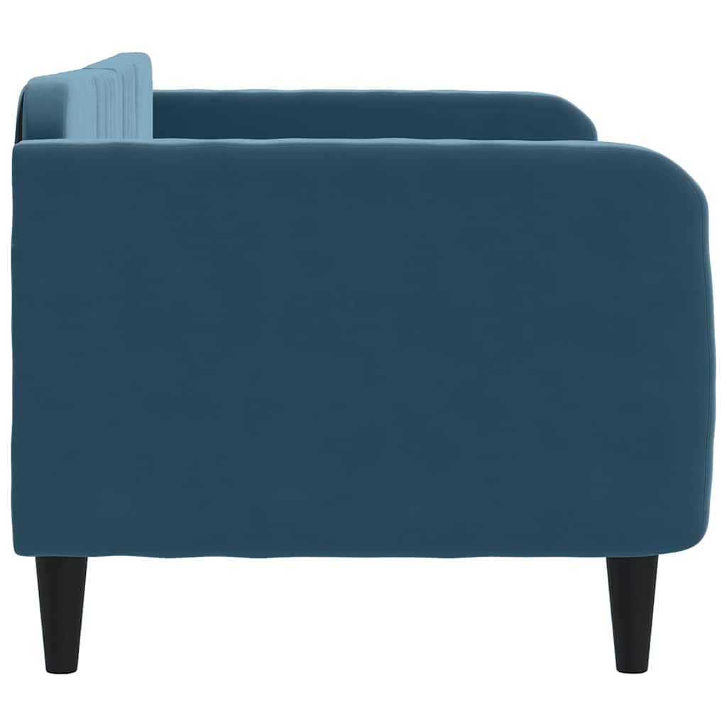 vidaXL Sofa z funkcją spania, niebieska, 80x200 cm, obita aksamitem