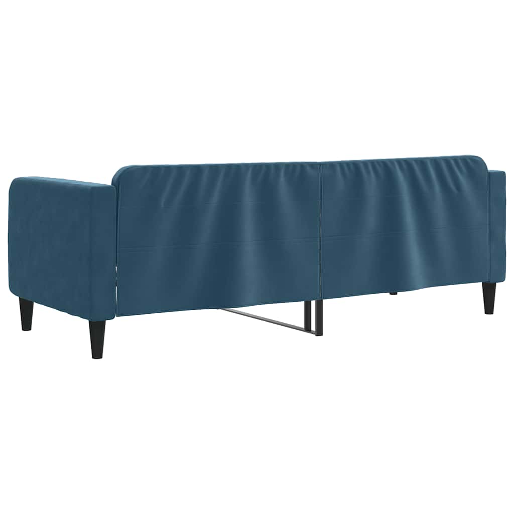 vidaXL Sofa z funkcją spania, niebieska, 80x200 cm, obita aksamitem
