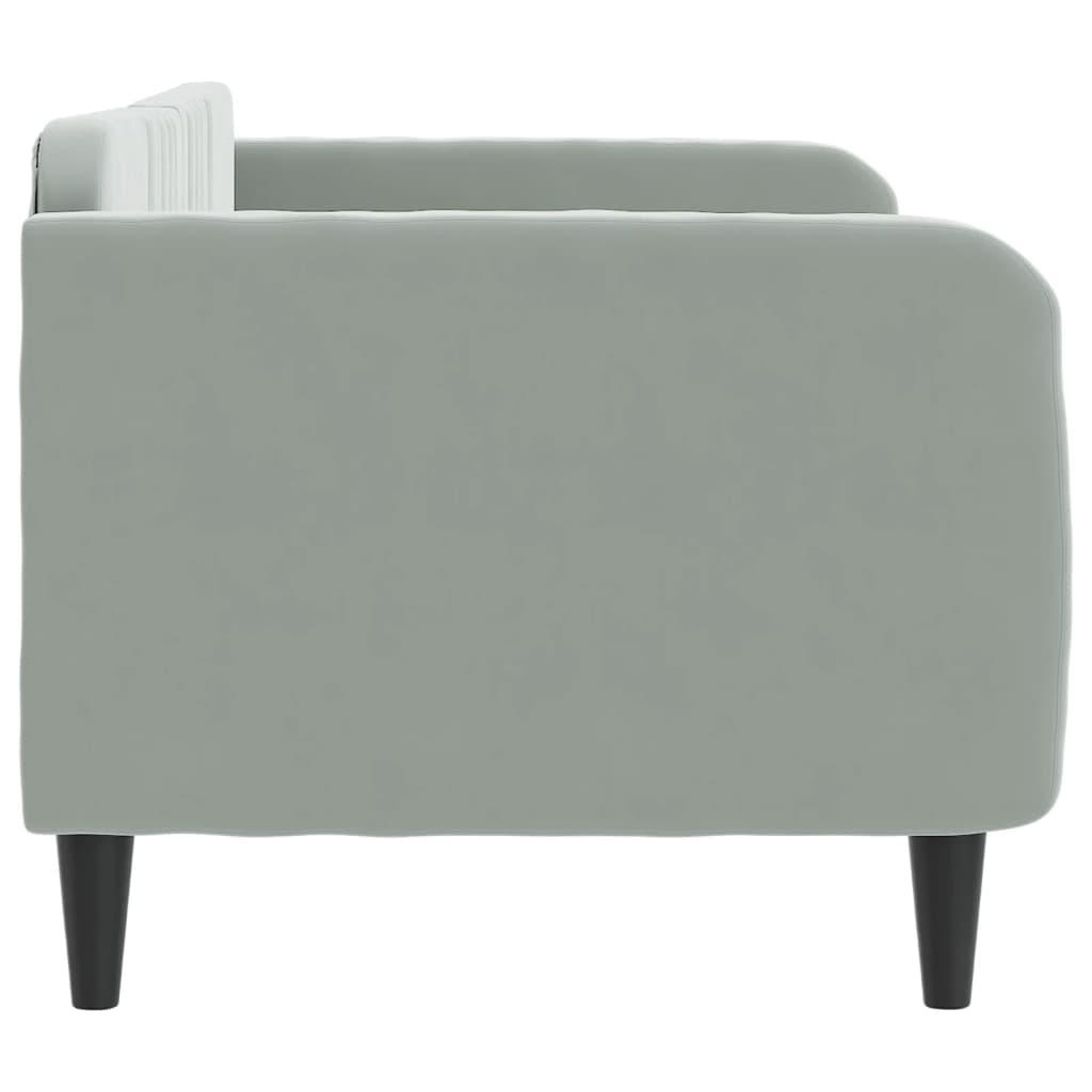 vidaXL Sofa z funkcją spania, jasnoszara, 80x200 cm, obita aksamitem