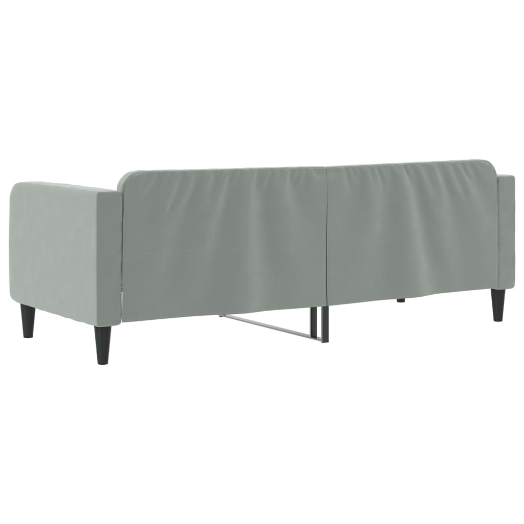 vidaXL Sofa z funkcją spania, jasnoszara, 80x200 cm, obita aksamitem
