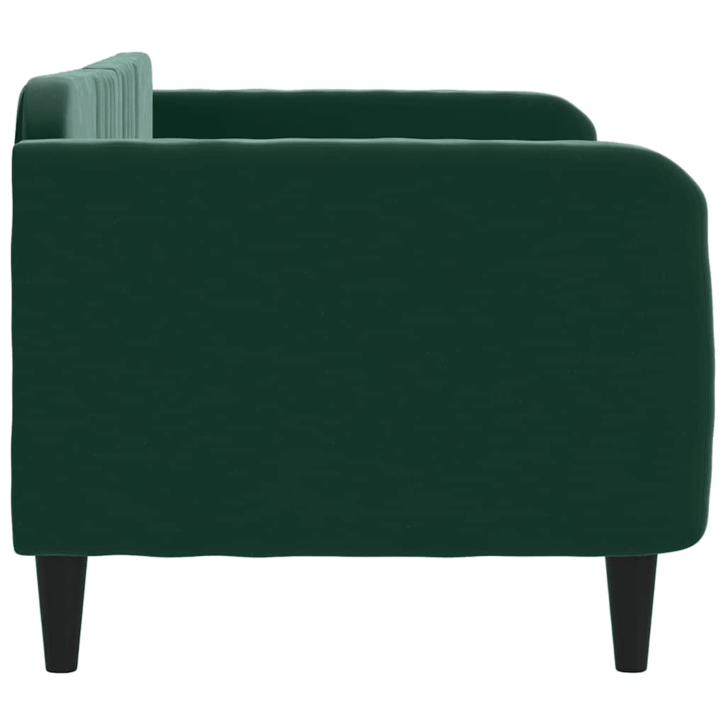 vidaXL Sofa z funkcją spania, ciemnozielona, 80x200cm, obita aksamitem