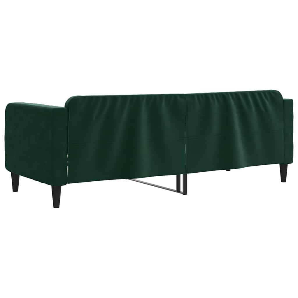 vidaXL Sofa z funkcją spania, ciemnozielona, 80x200cm, obita aksamitem