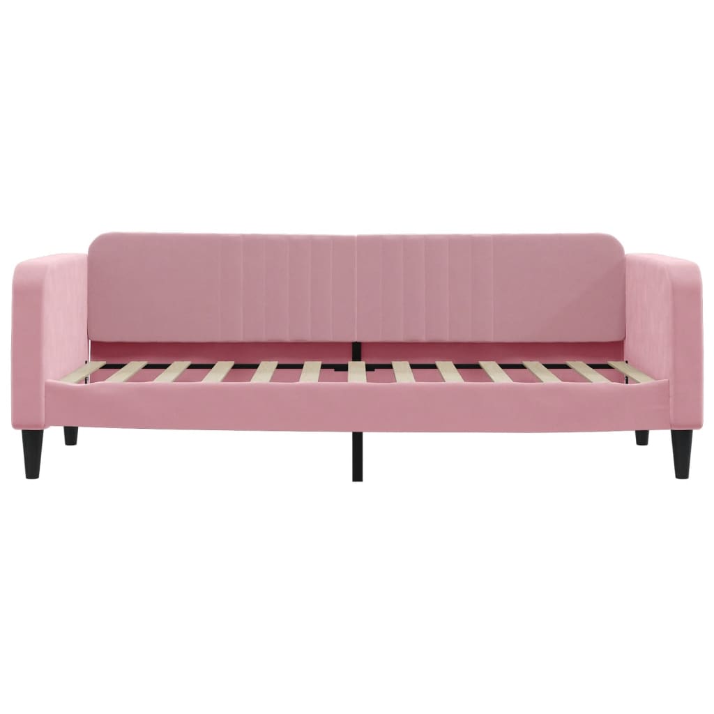 vidaXL Sofa z funkcją spania, różowa, 80x200 cm, obita aksamitem