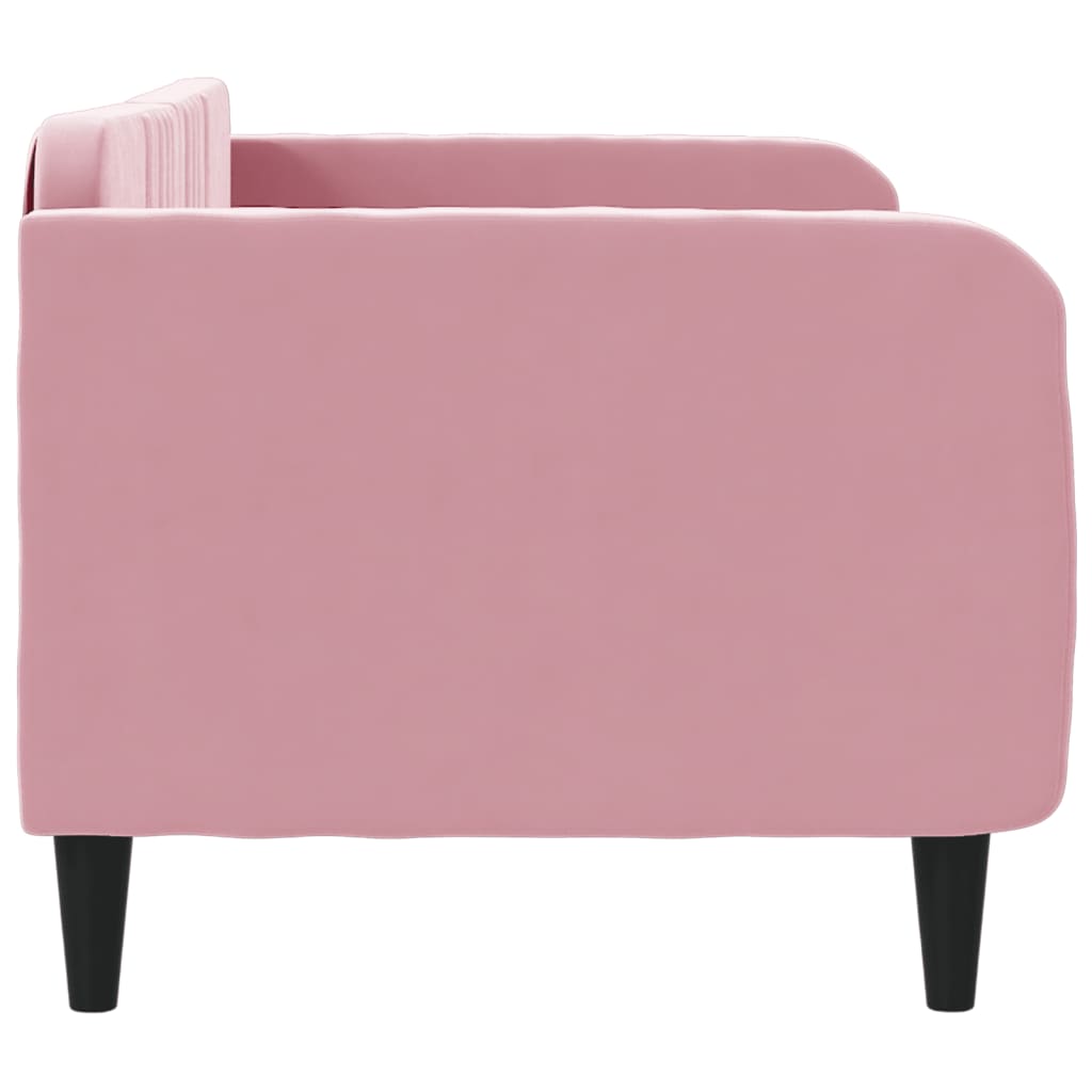 vidaXL Sofa z funkcją spania, różowa, 80x200 cm, obita aksamitem