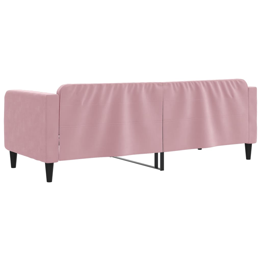 vidaXL Sofa z funkcją spania, różowa, 80x200 cm, obita aksamitem