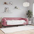 vidaXL Sofa z funkcją spania, różowa, 80x200 cm, obita aksamitem