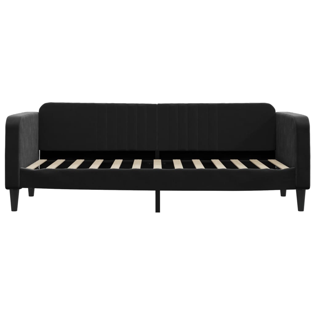 vidaXL Sofa z funkcją spania, czarna, 80x200 cm, obita aksamitem