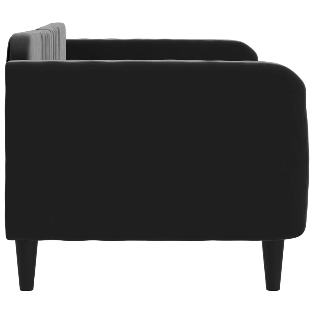 vidaXL Sofa z funkcją spania, czarna, 80x200 cm, obita aksamitem