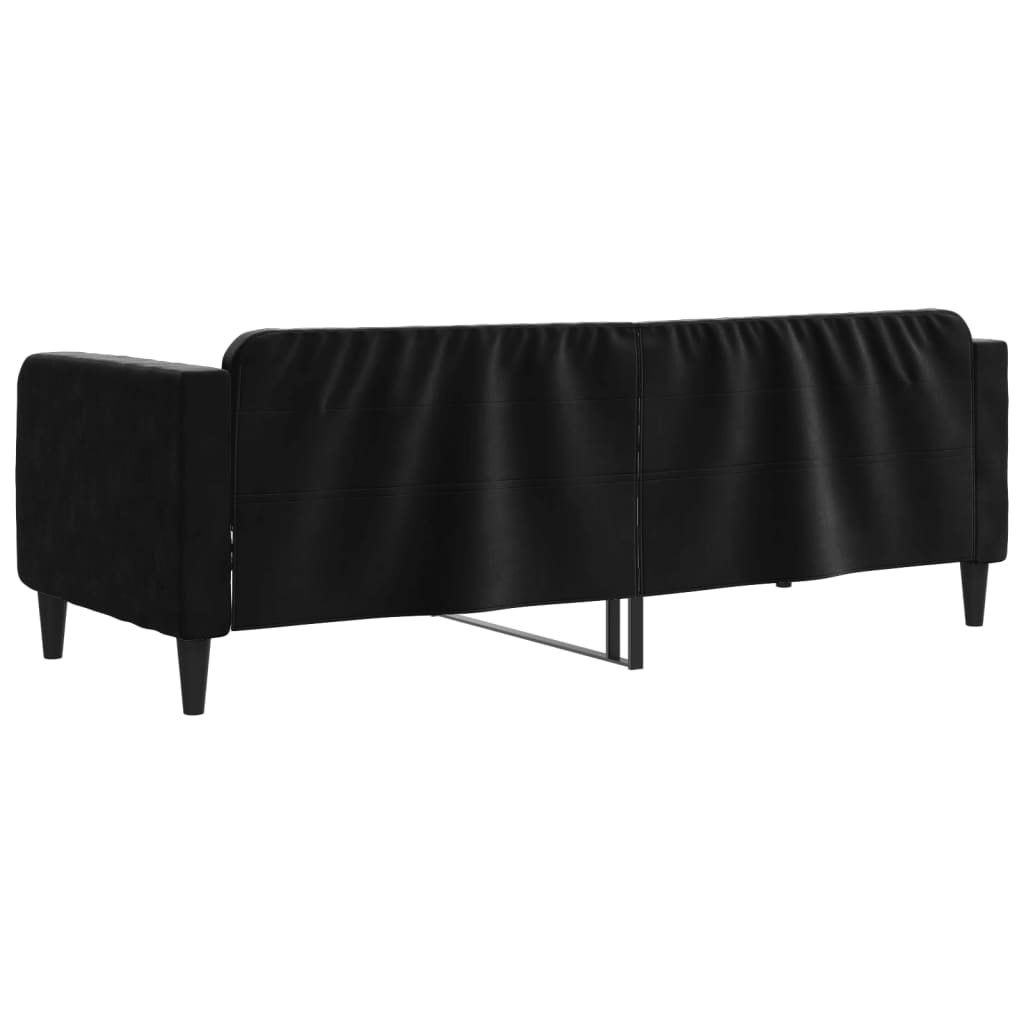 vidaXL Sofa z funkcją spania, czarna, 80x200 cm, obita aksamitem