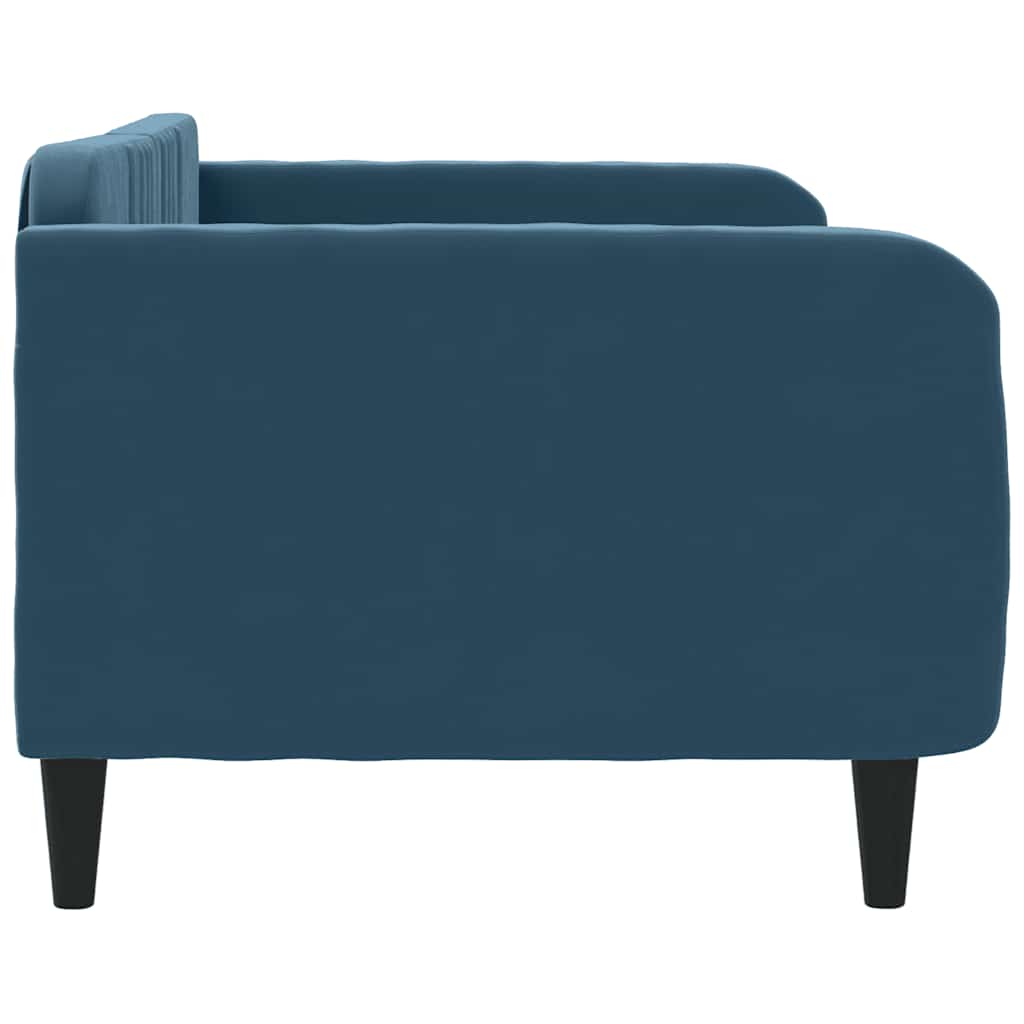 vidaXL Sofa z funkcją spania, niebieska, 90x200 cm, obita aksamitem