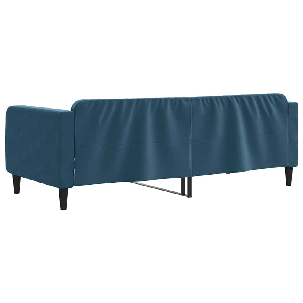 vidaXL Sofa z funkcją spania, niebieska, 90x200 cm, obita aksamitem
