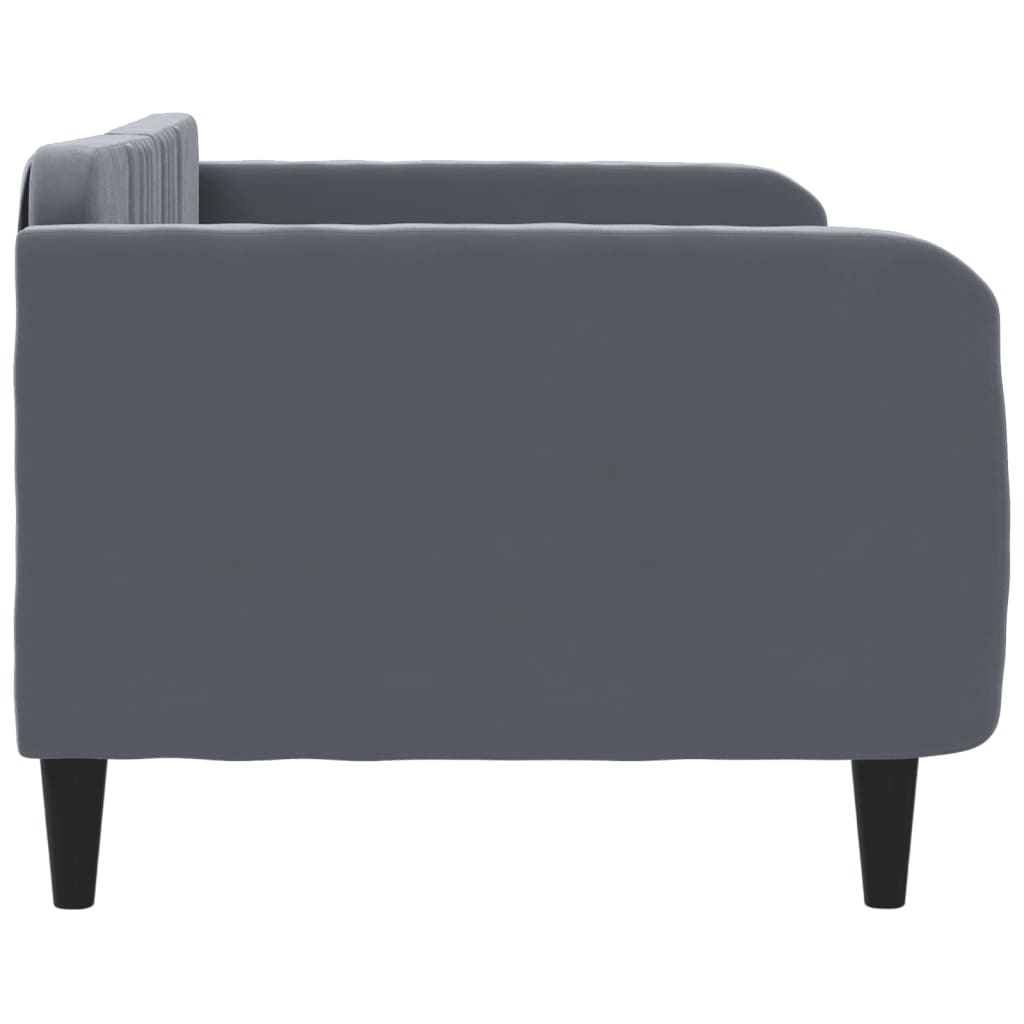 vidaXL Sofa z funkcją spania, ciemnoszara, 90x200 cm, aksamit
