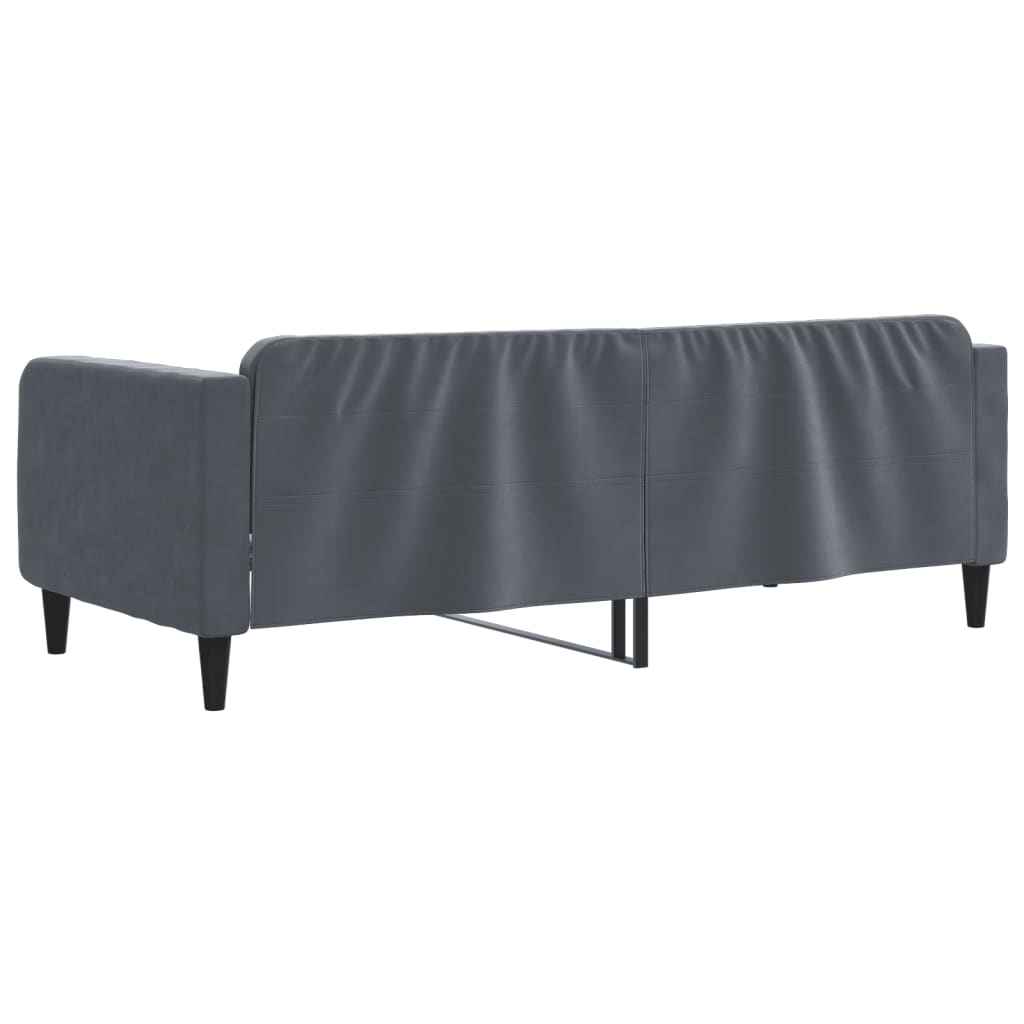 vidaXL Sofa z funkcją spania, ciemnoszara, 90x200 cm, aksamit