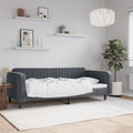 vidaXL Sofa z funkcją spania, ciemnoszara, 90x200 cm, aksamit