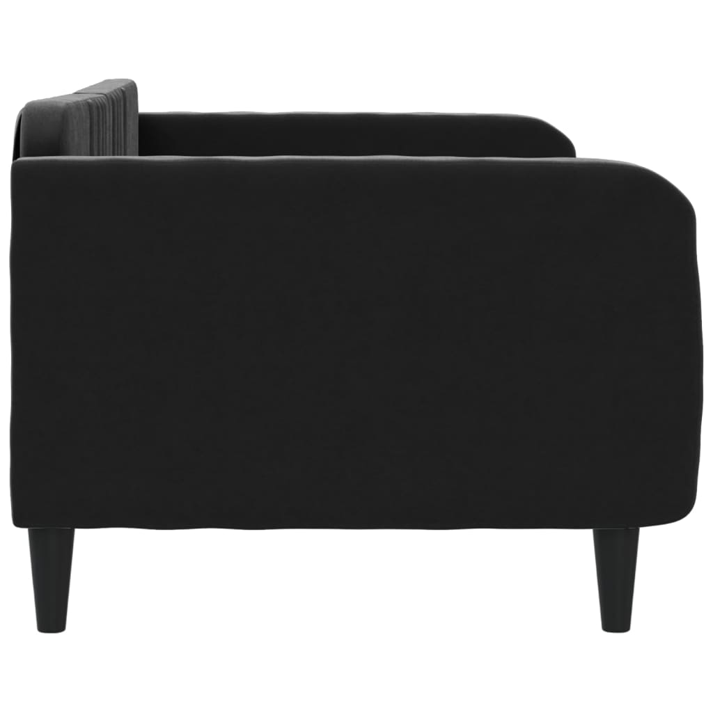 vidaXL Sofa z funkcją spania, czarna, 90x200 cm, obita aksamitem