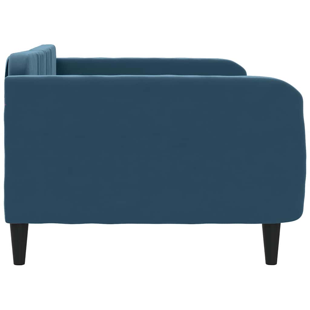 vidaXL Sofa z funkcją spania, niebieska, 100x200 cm, obita aksamitem