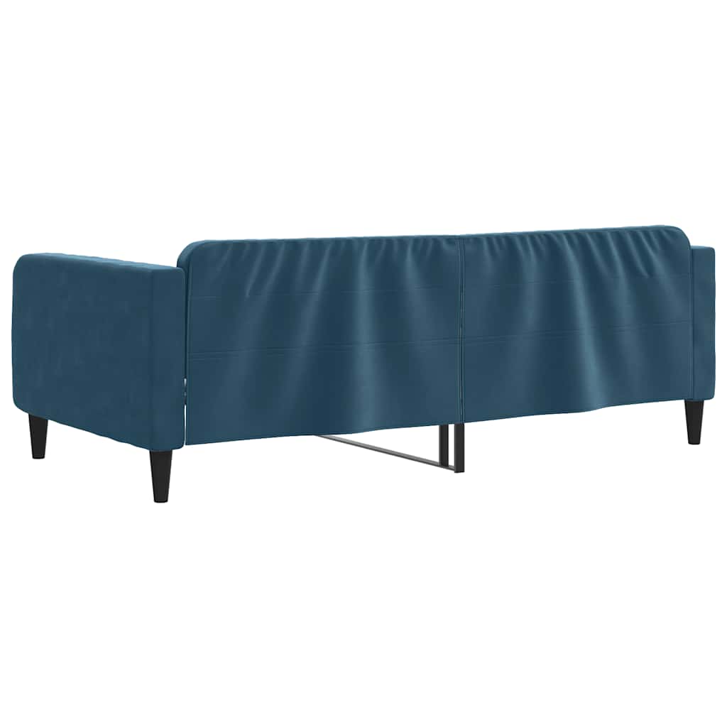 vidaXL Sofa z funkcją spania, niebieska, 100x200 cm, obita aksamitem